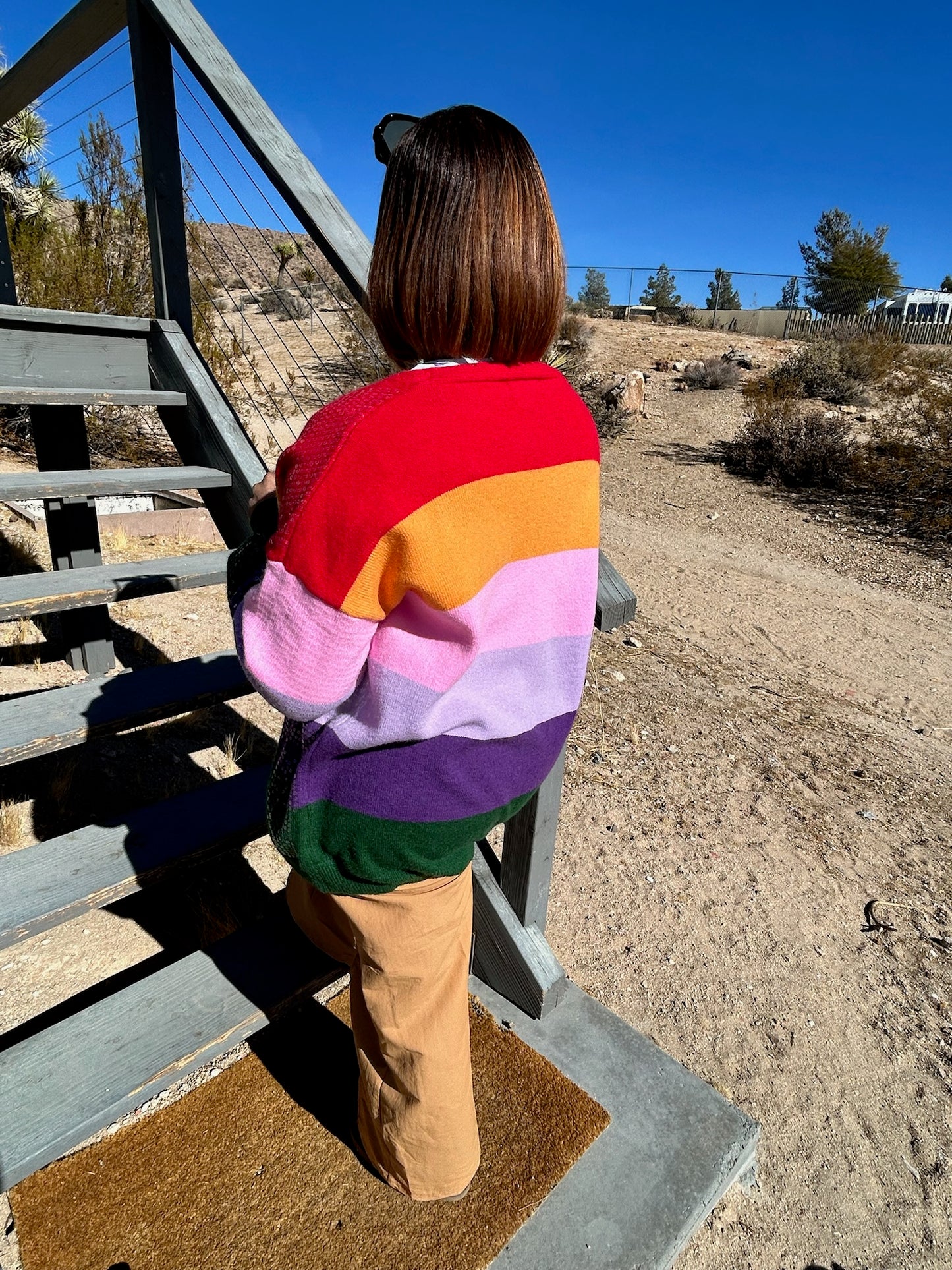 Rainbow Sequin Cardigan
